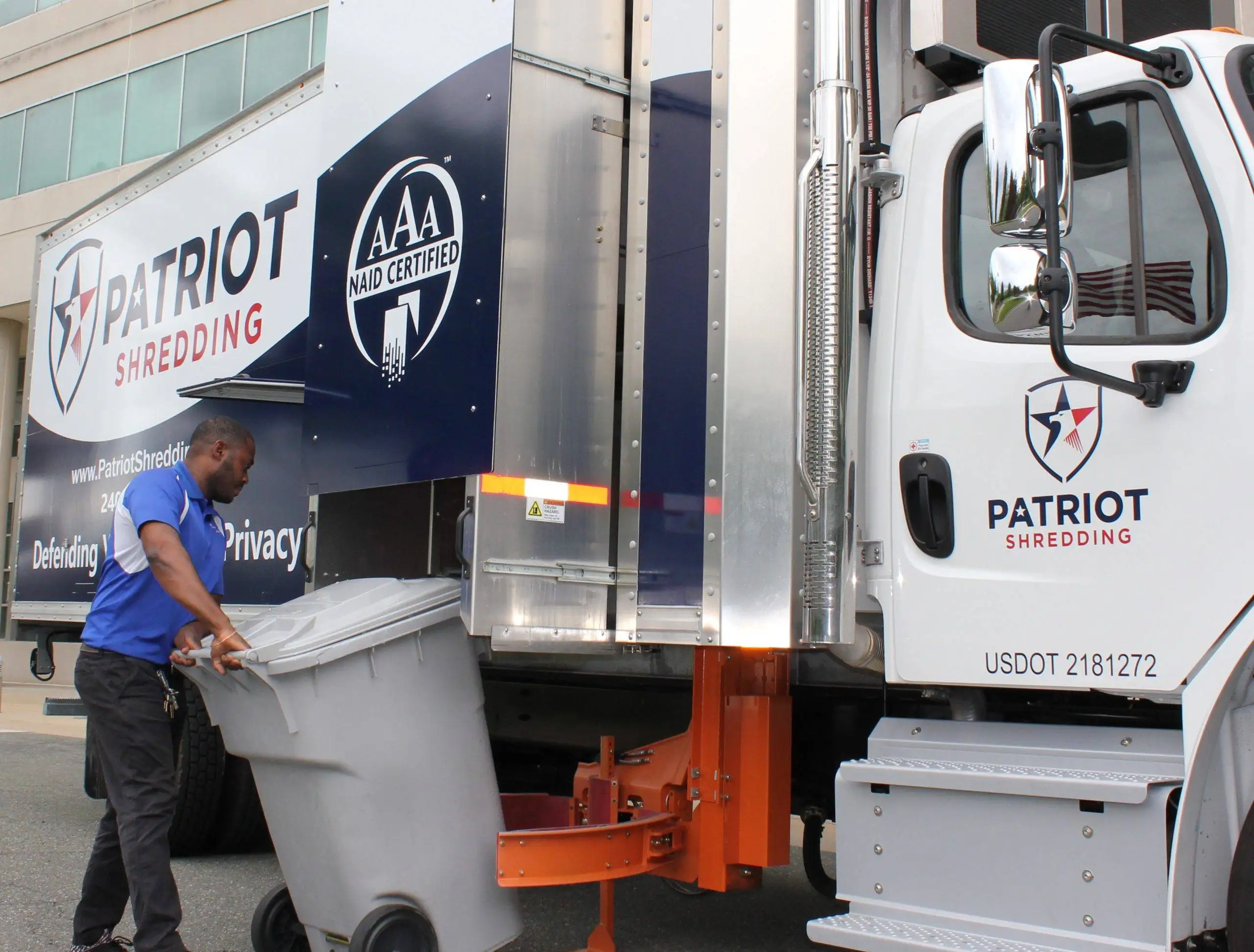 Patriot Shredding Specialists Are Licensed, Bonded, & Insured Professionals Who Operate Under Our NAID AAA Certification