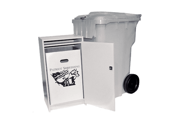 Patriot Shredding Totes, Consoles & Bins